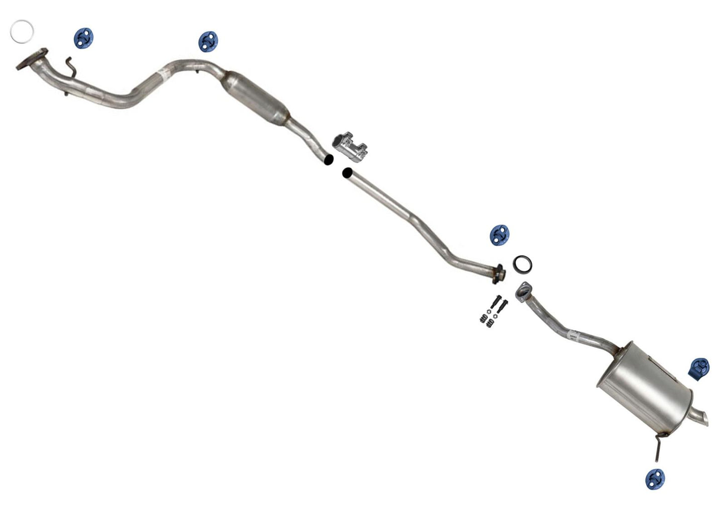 Exhaust System Resonator Pipe Muffler Gaskets for Honda Fit 2015-2020 1.5L