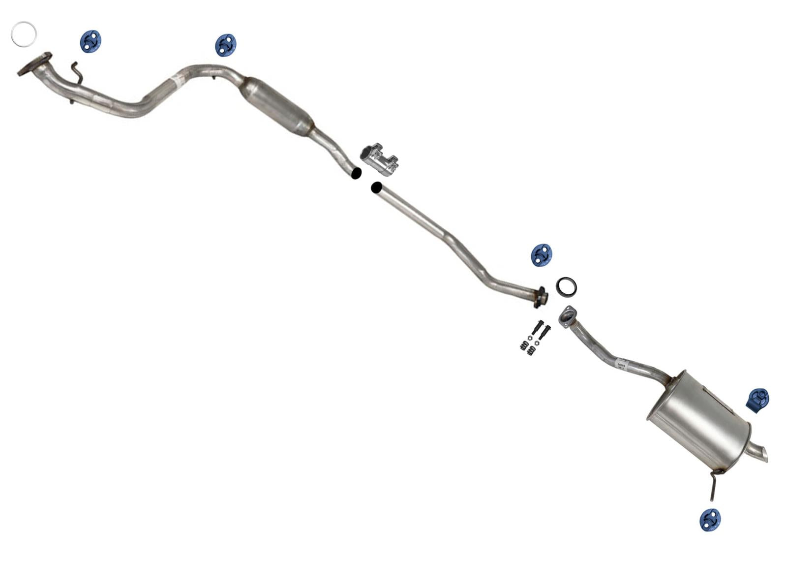 Exhaust System Resonator Pipe Muffler Gaskets for Honda Fit 2015-2020 1.5L