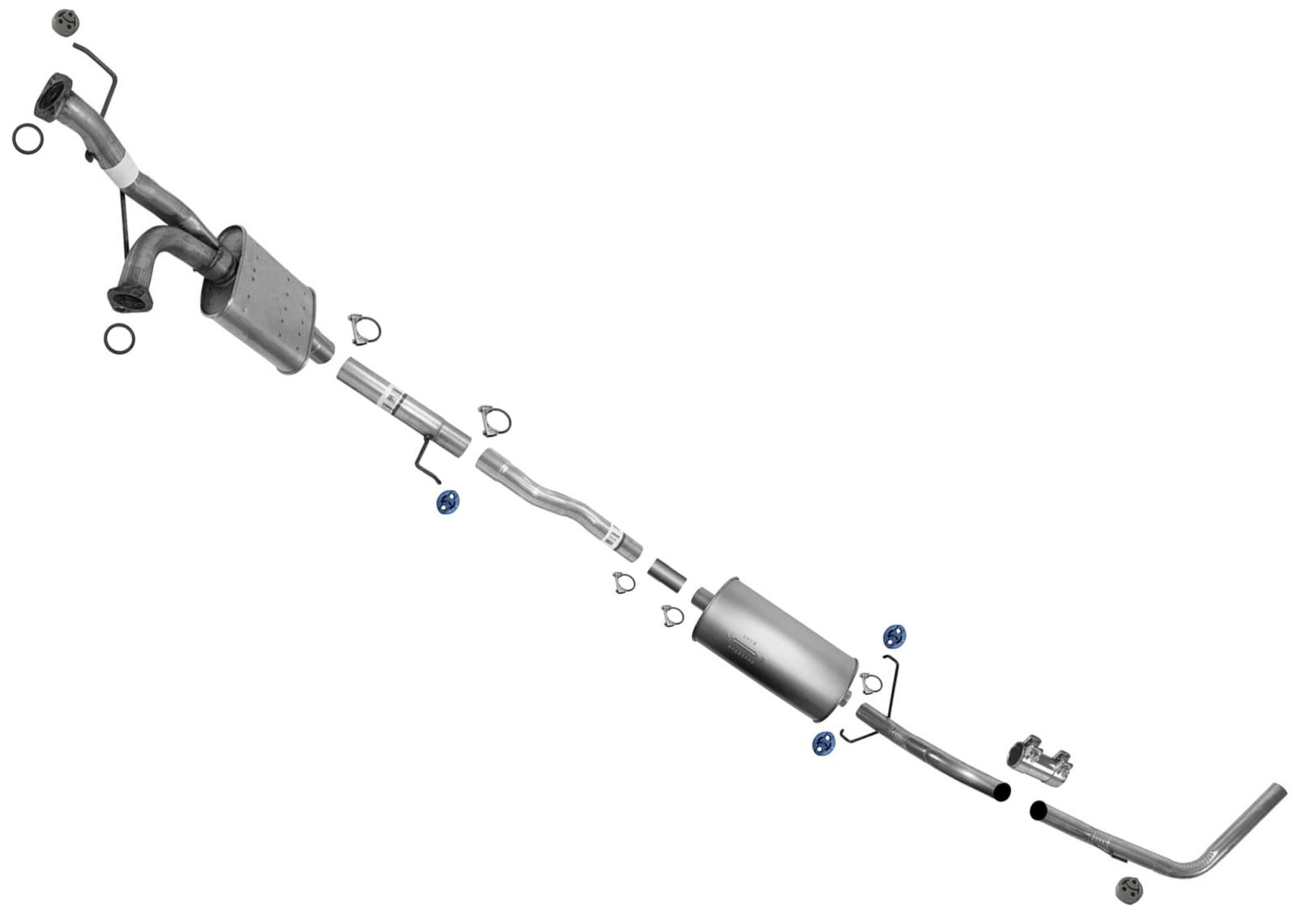 Exhaust Muffler Tail Pipe Exhaust System Kit For Toyota Tundra 2005 2006 V8 4.7L