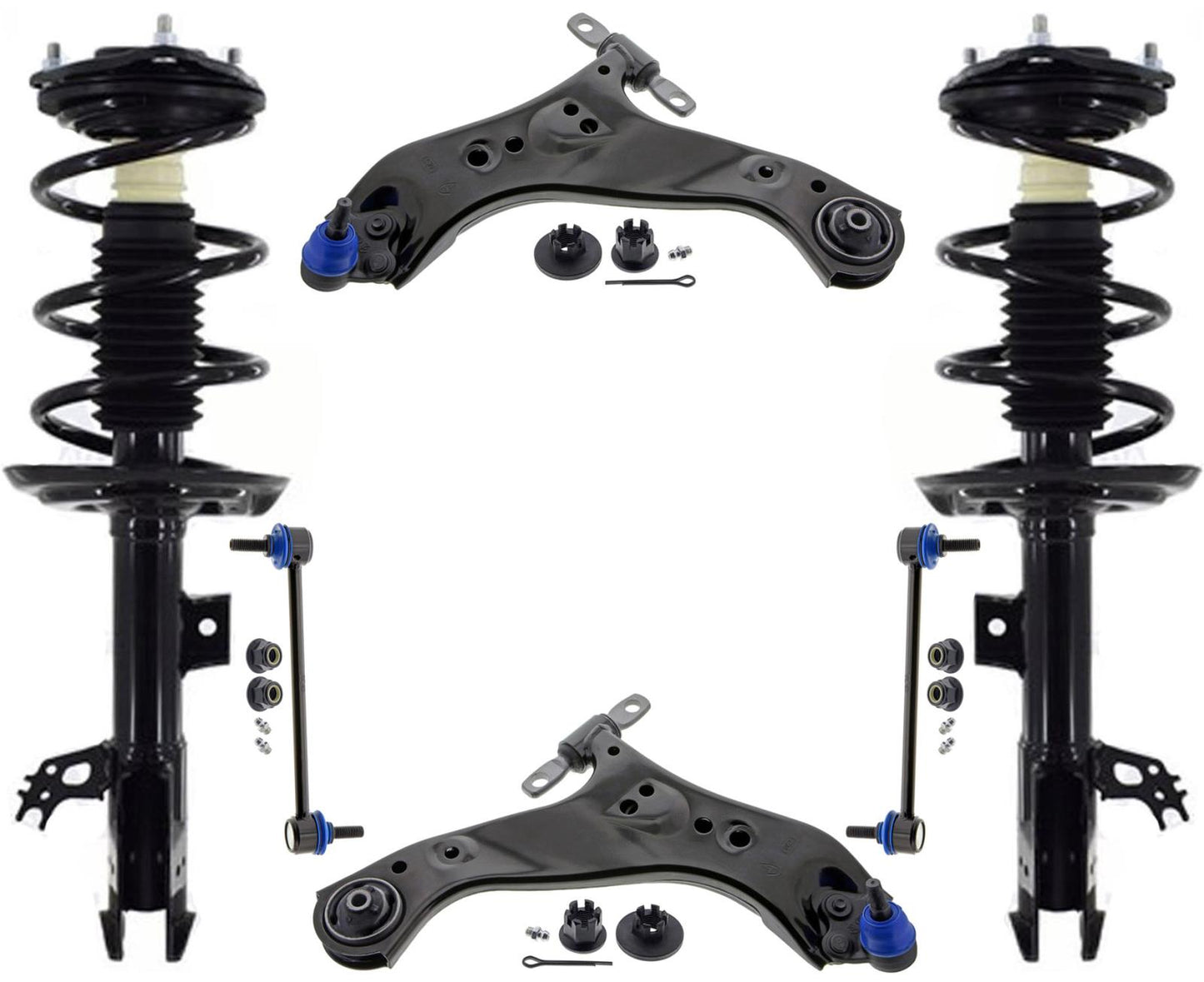 Front Complete Strut Lower Control Arms & Links For Toyota Rav4 2019 2020 2024