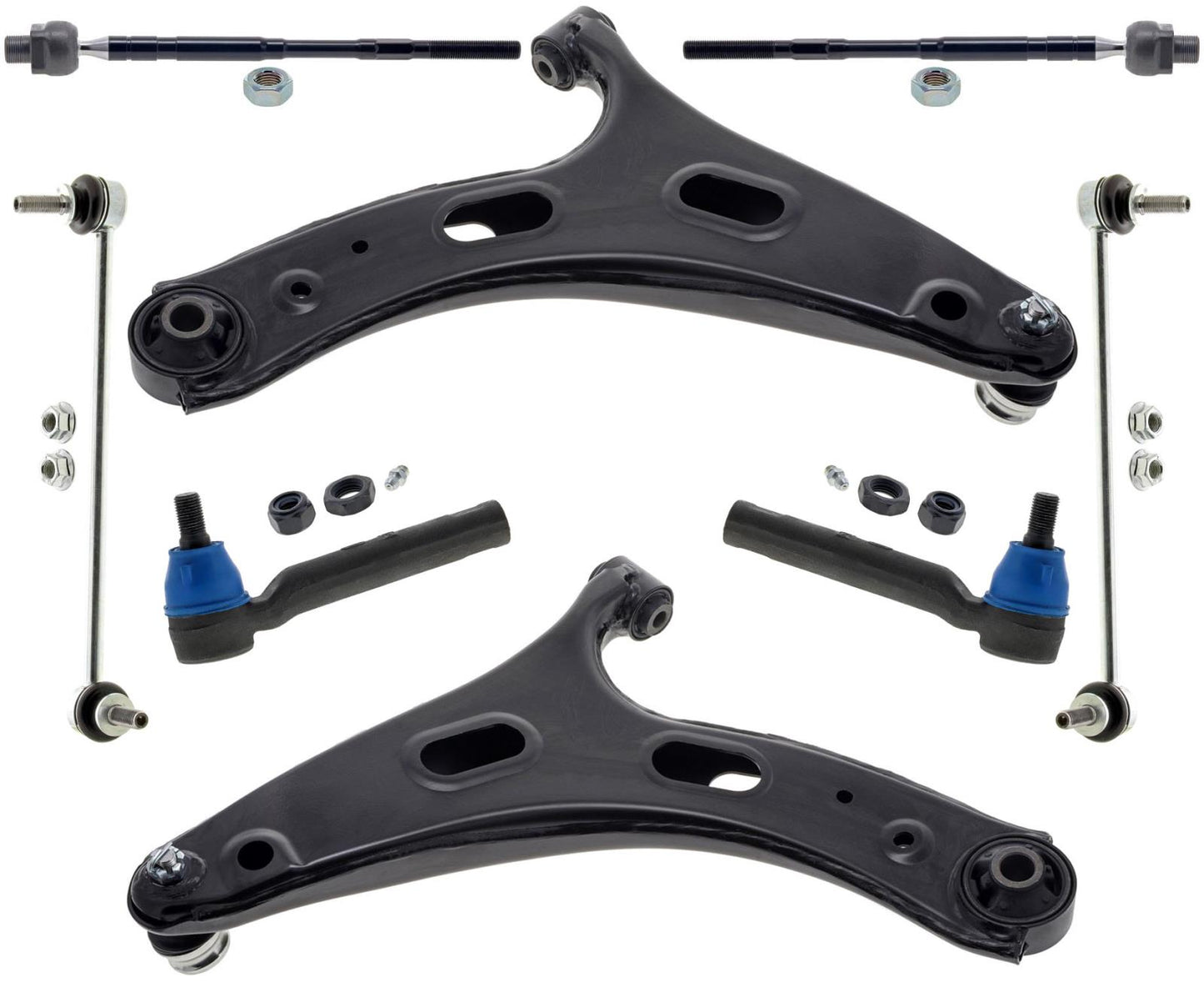 Mevotech Front Lower Control Arms Tie Rods & Links For Subaru Forester 2019-2025