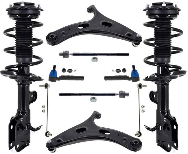 Front Complete Struts Control Arms Tie Rods & Links For Subaru Forester 2019-21