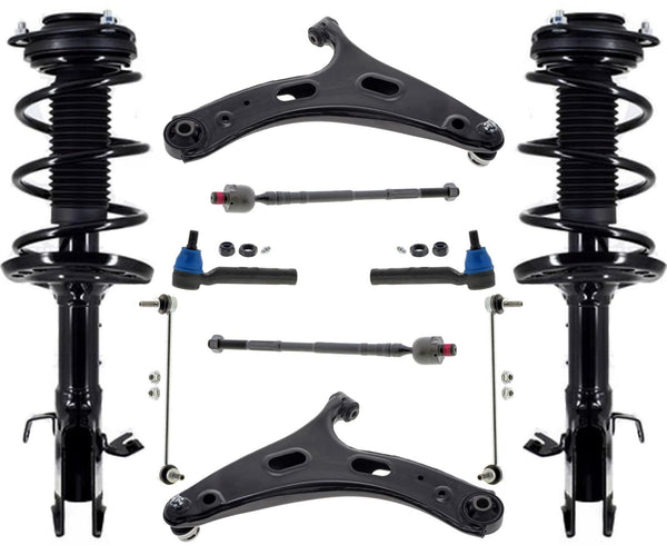 Front Complete Struts Control Arms Tie Rods & Links For Subaru Crosstrek 19-20