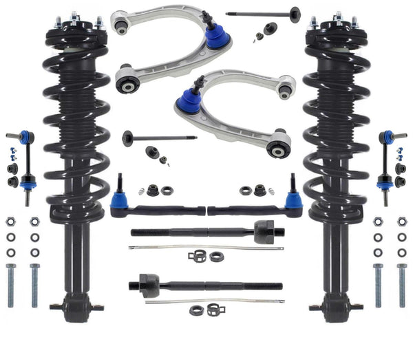 Front Struts W/ Coil Spring Upper Arms Tie Rods & Links For Ford Bronco 21-2023