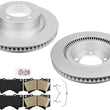 Front Coated Brake Rotors Ceramic Pads Hardware For Toyota Tundra 2007-2021