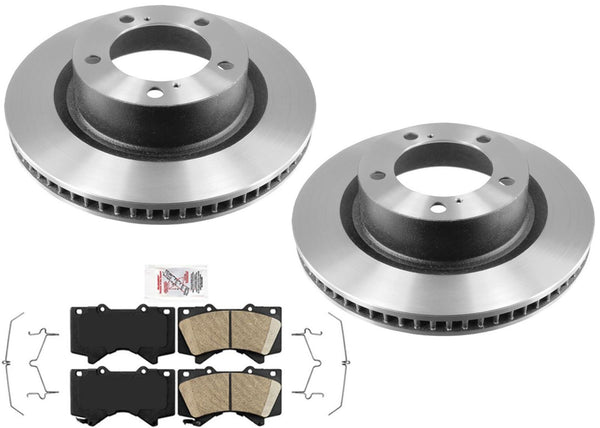 Performance Carbon Brake Rotors Ceramic Pads Hardware For Toyota Tundra 07-2021