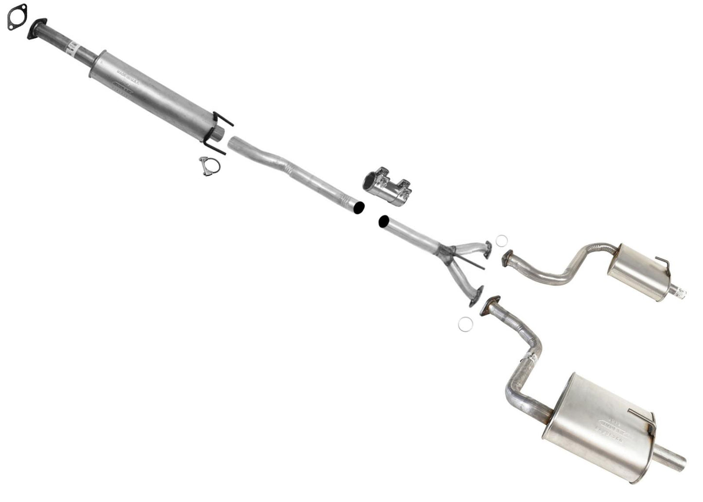 Extension Pipe Resonator Dual Mufflers Exhaust System For Nissan Maxima 18-2022