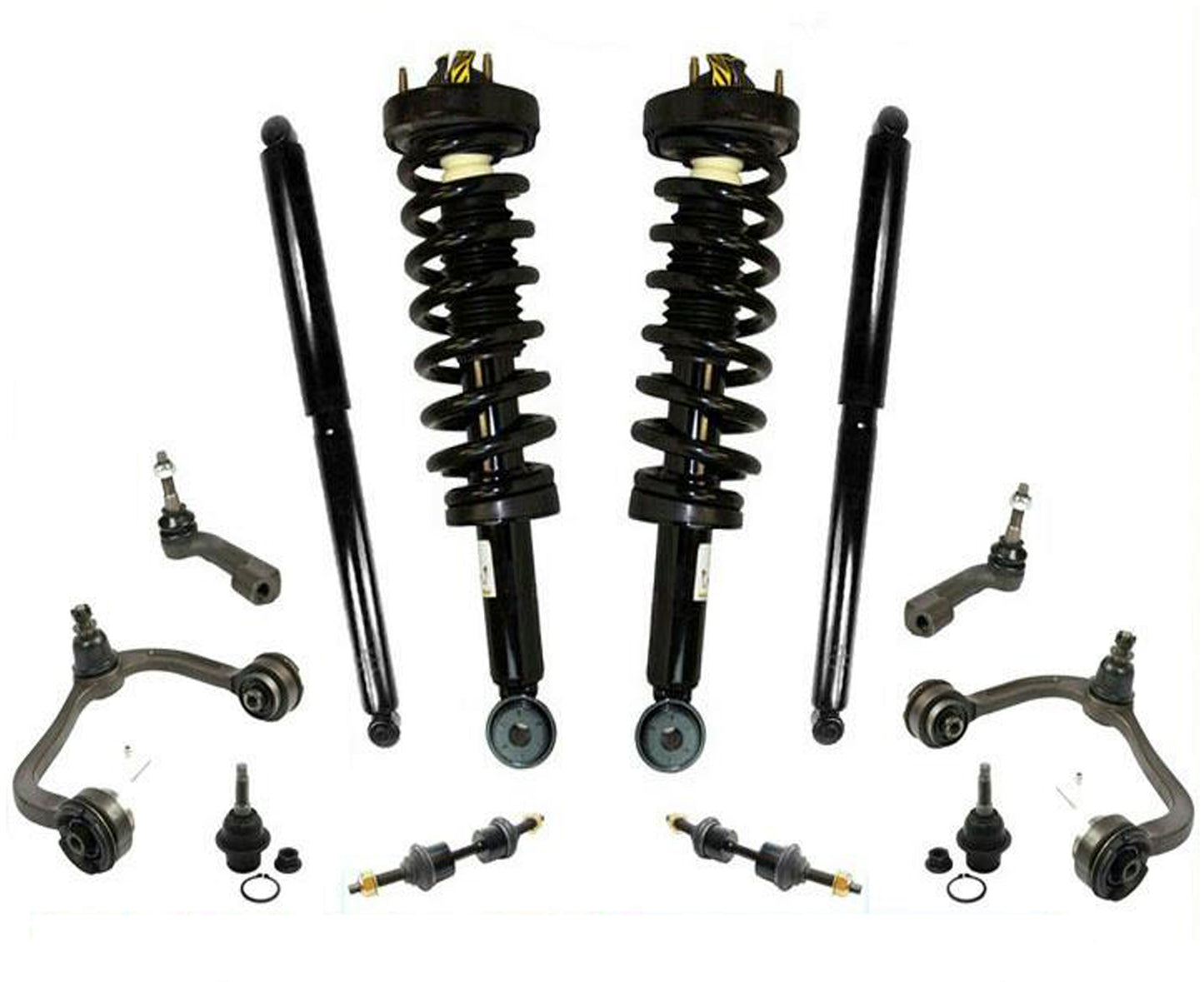 F Coil Spring Struts Control Arms Ball Jnt For 2009 2011 2013 Ford F-150 4WD