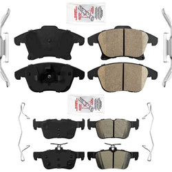 AME Front Rear Premium Disc Brake Pads for Ford Fusion 2013 2014 2015 2016 2020