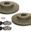 Front Carbon Performance Disc Brake Rotors Pads for Cadillac Catera 1997-2001