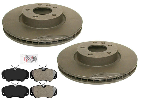 Front Carbon Performance Disc Brake Rotors Pads for Cadillac Catera 1997-2001