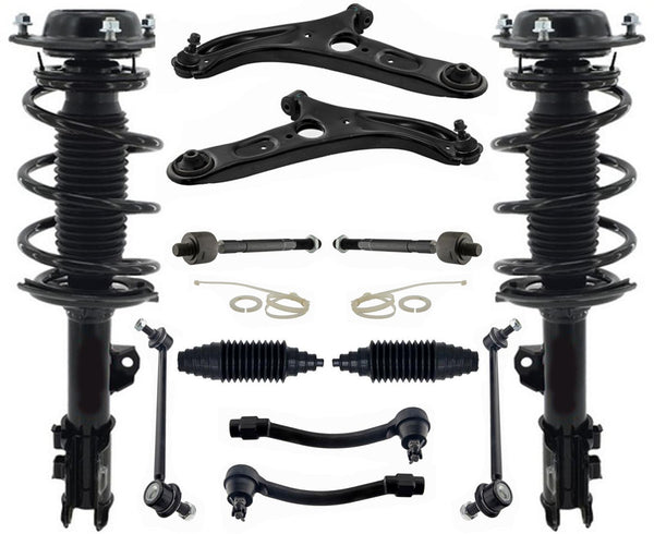 Front Struts Control Arms Tie Rods & Links For Elantra 11-16 Limited USA Built