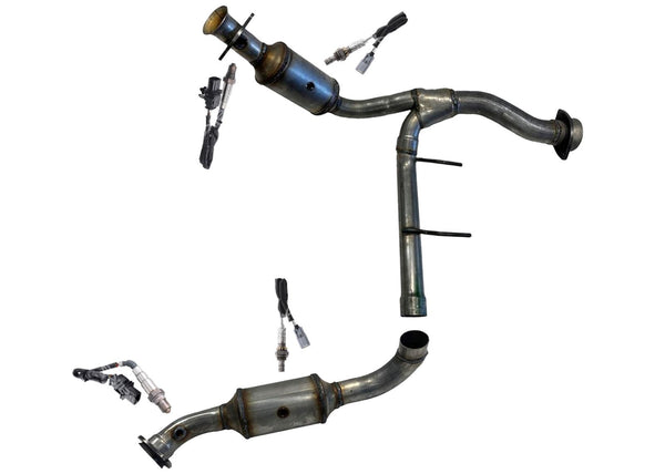 L&R (2) Catalytic Converter Engine Pipe for 2010 2011 2012 2013 2014 Ford Raptor