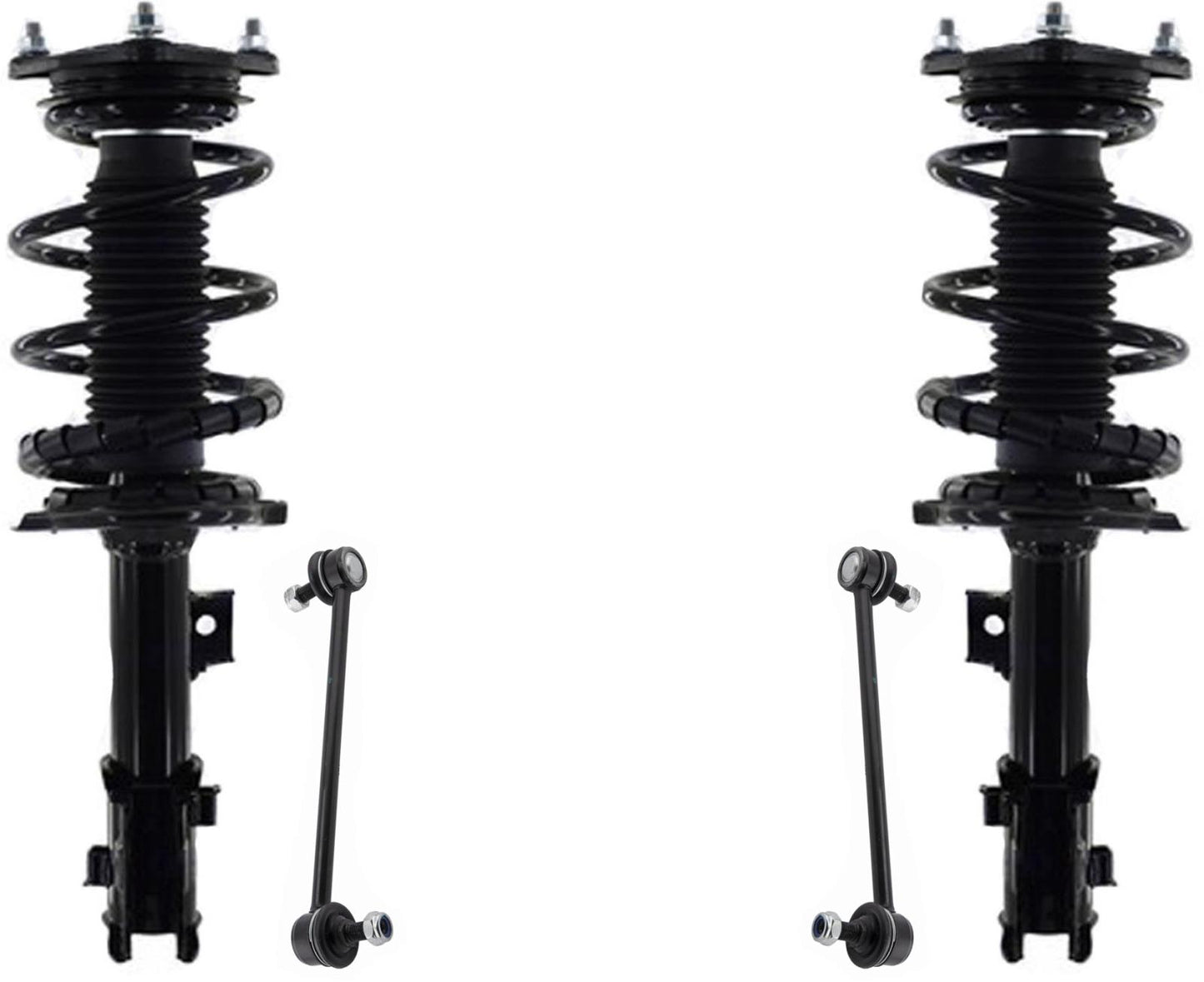 Front Complete Struts Assembly & Sway Bar Links For Kia Forte Forte5 2014-2018