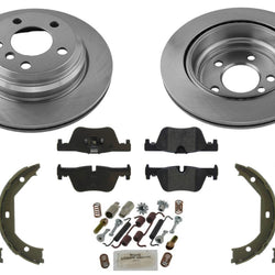 Rear Disc Brake Rotors Pads for BMW 320i xDrive AWD 13-18 without Blue Caliper