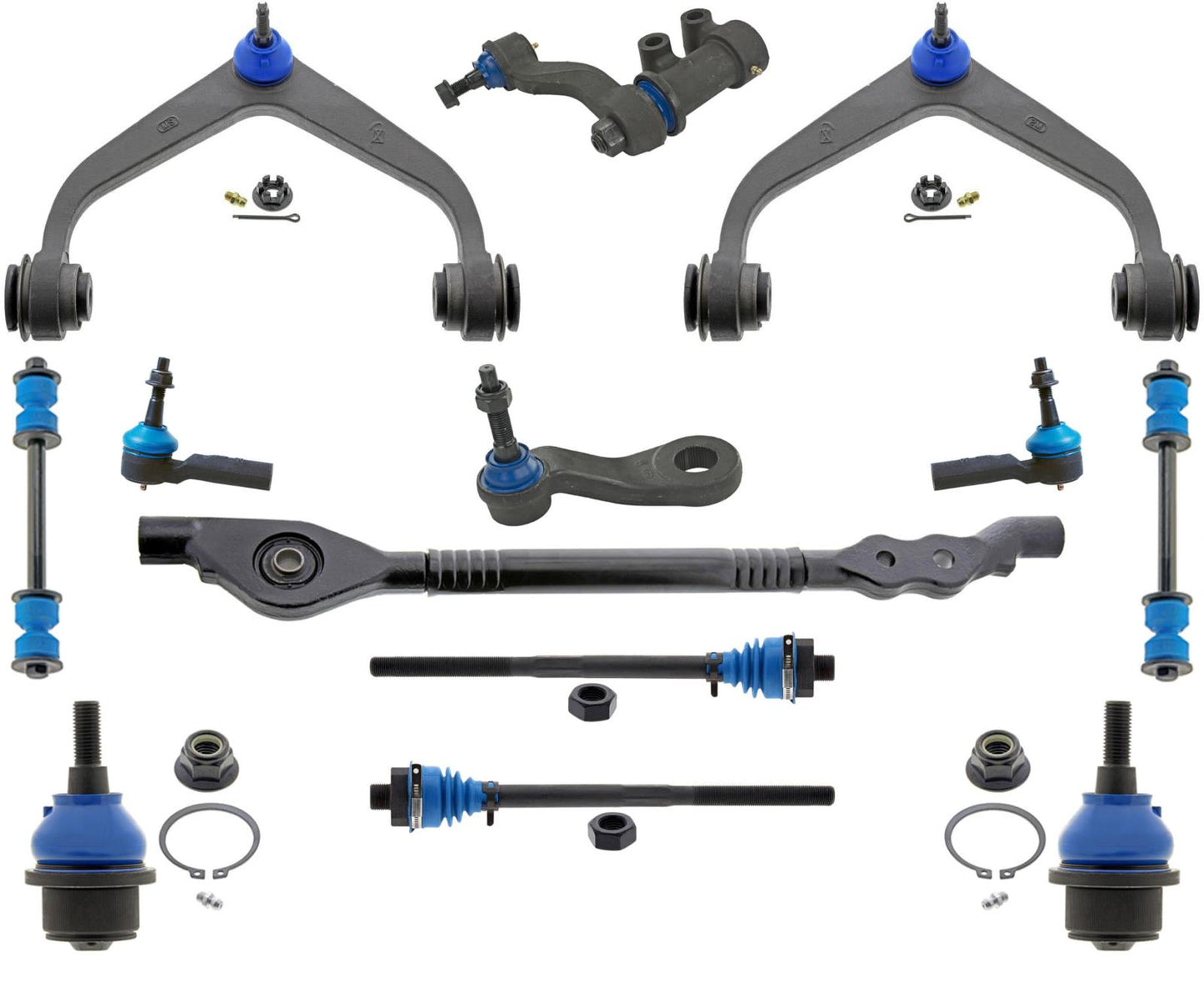 Mevotech Upper Arms Center Link Idle Arm & Tie Rods For Sierra 2500 HD 2011-19