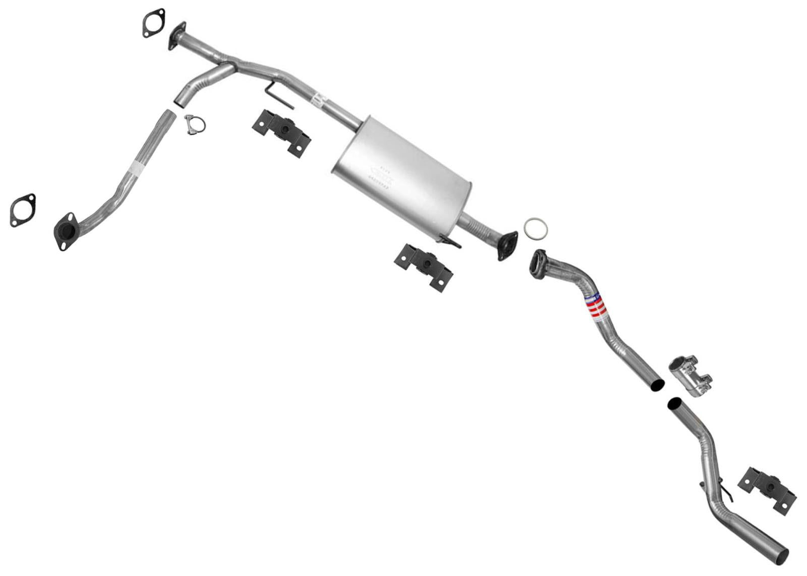 Exhaust System Muffler & Pipes For Nissan Pathfinder Armada 2004 2005 2006 5.6L