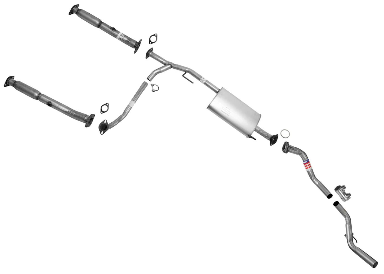 Extension Pipes Muffler Tail Pipe Exhaust System for Nissan Armada 04 2005 2006