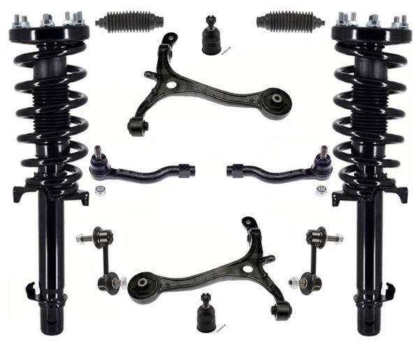 Front Complete Struts Control Arms Tie Rods & Links For Crosstour 3.5L 2012-2015