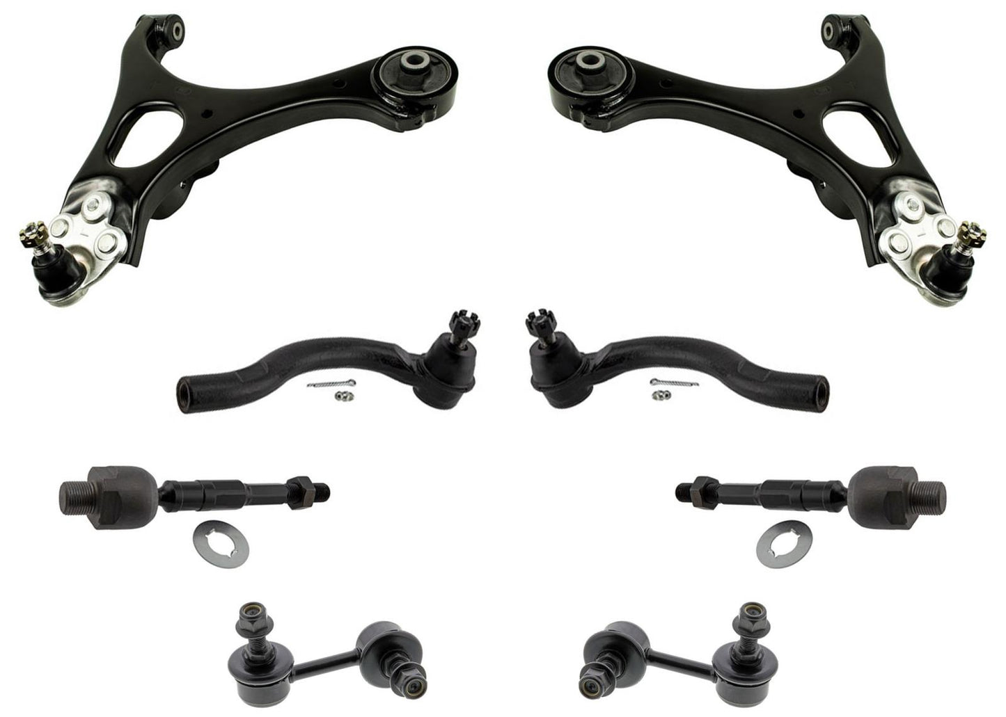 Se adapta a Honda Civic SI 2.0L 06-2011, brazos de control inferiores delanteros, rótulas, varillas de amarre