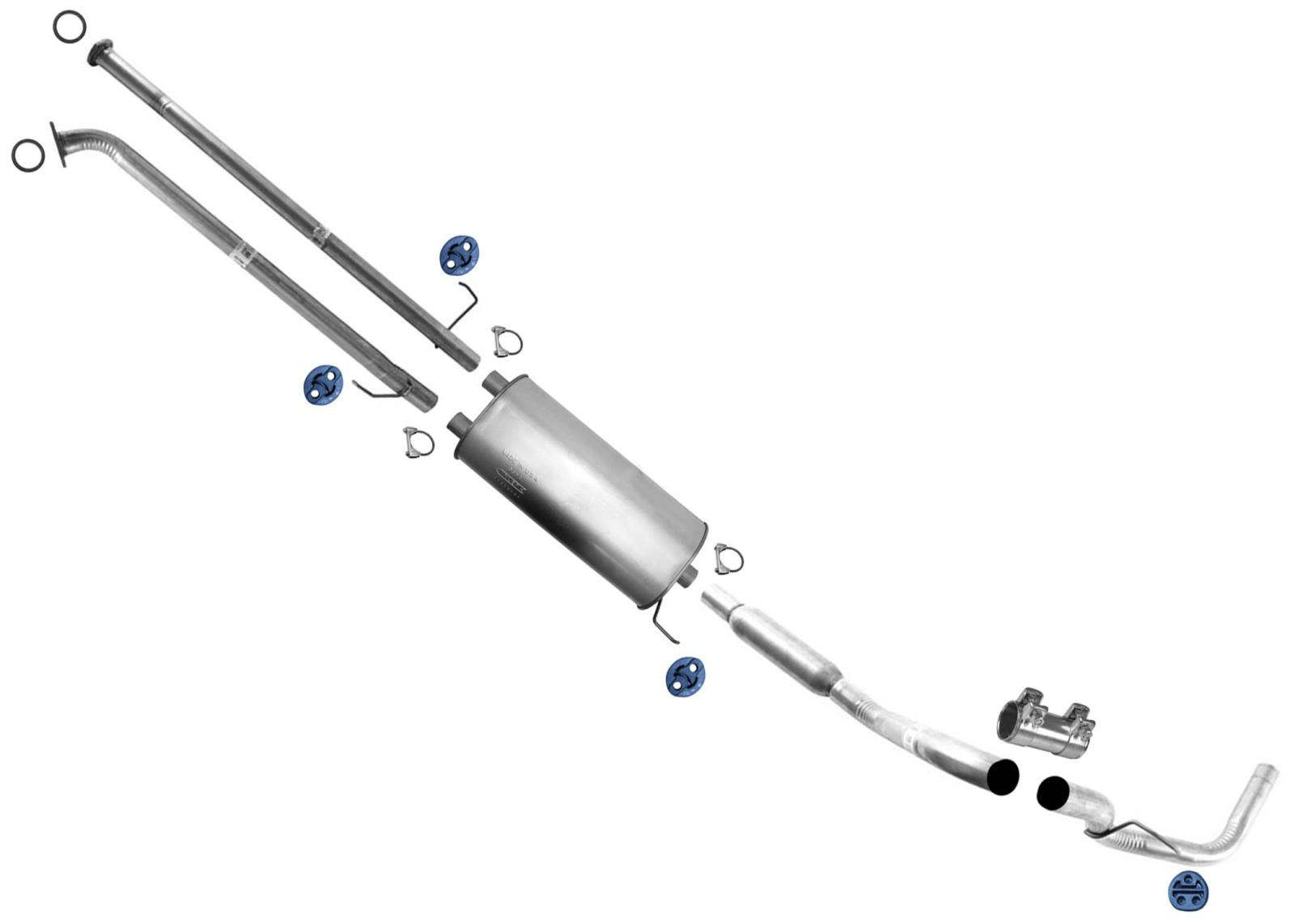 Exhaust Pipe Muffler for Toyota Tundra 2007 2008 2009 5.7L 164.6 Wheelbase