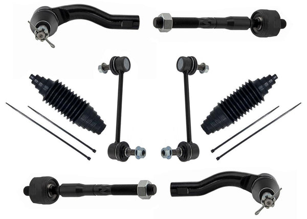 Inner & Outer Tie Rods Boots Sway Bar Links For Fusion 10-12 Milan 2010 2011