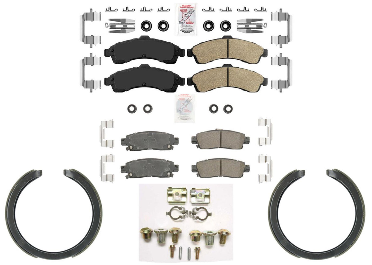 Improved Performance Disc Brake Pads Parking Shoes for GM Trailblazer 2002-2005
