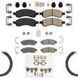 AME Ceramic Disc Brake Pads Parking Shoes Hardware for GM Trailblazer 2006-2009