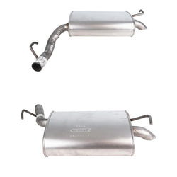 Left Right Dual Rear Mufflers For Ford Police Interceptor Utility 2013-2019 3.7L