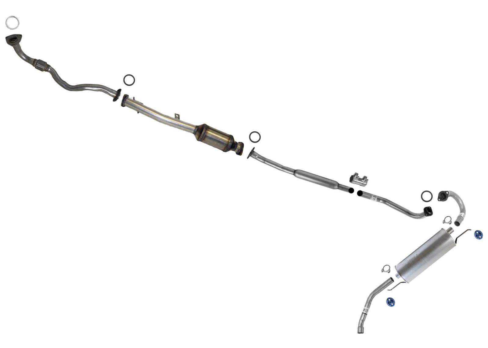 Extension Pipe Muffler Exhaust System for Toyota Rav4 Rav 4 1996 1997 4 Door