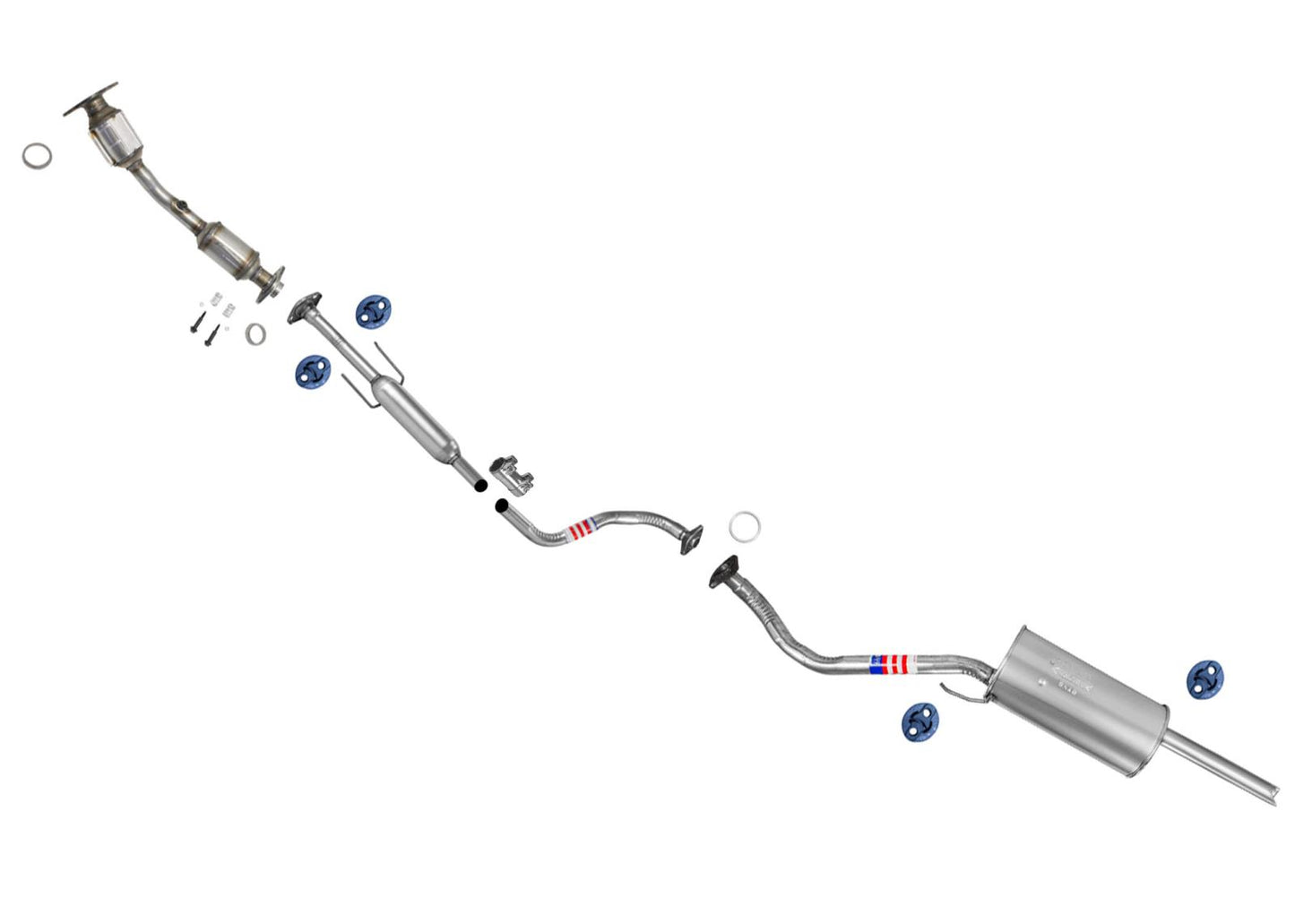 Front Catalytic Converter Resonator Muffler Pipe for Nissan Versa 2012-2016 1.6