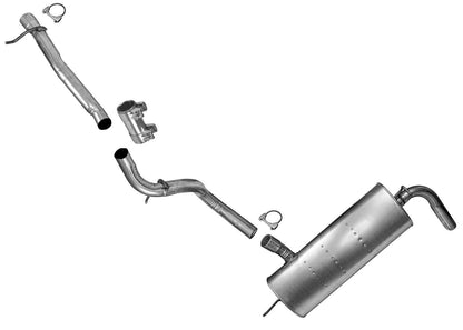 Compatible con Wrangler de 2 puertas 3.8L de 2007-2011, sistema de escape con tubería silenciadora fabricado en EE. UU. - Photo 1