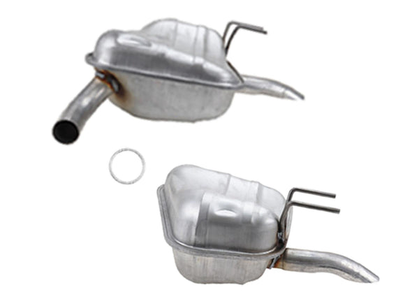 Weld On Right Rear Left Dual Mufflers for Honda Civic Sedan 2016-2021 1.5L