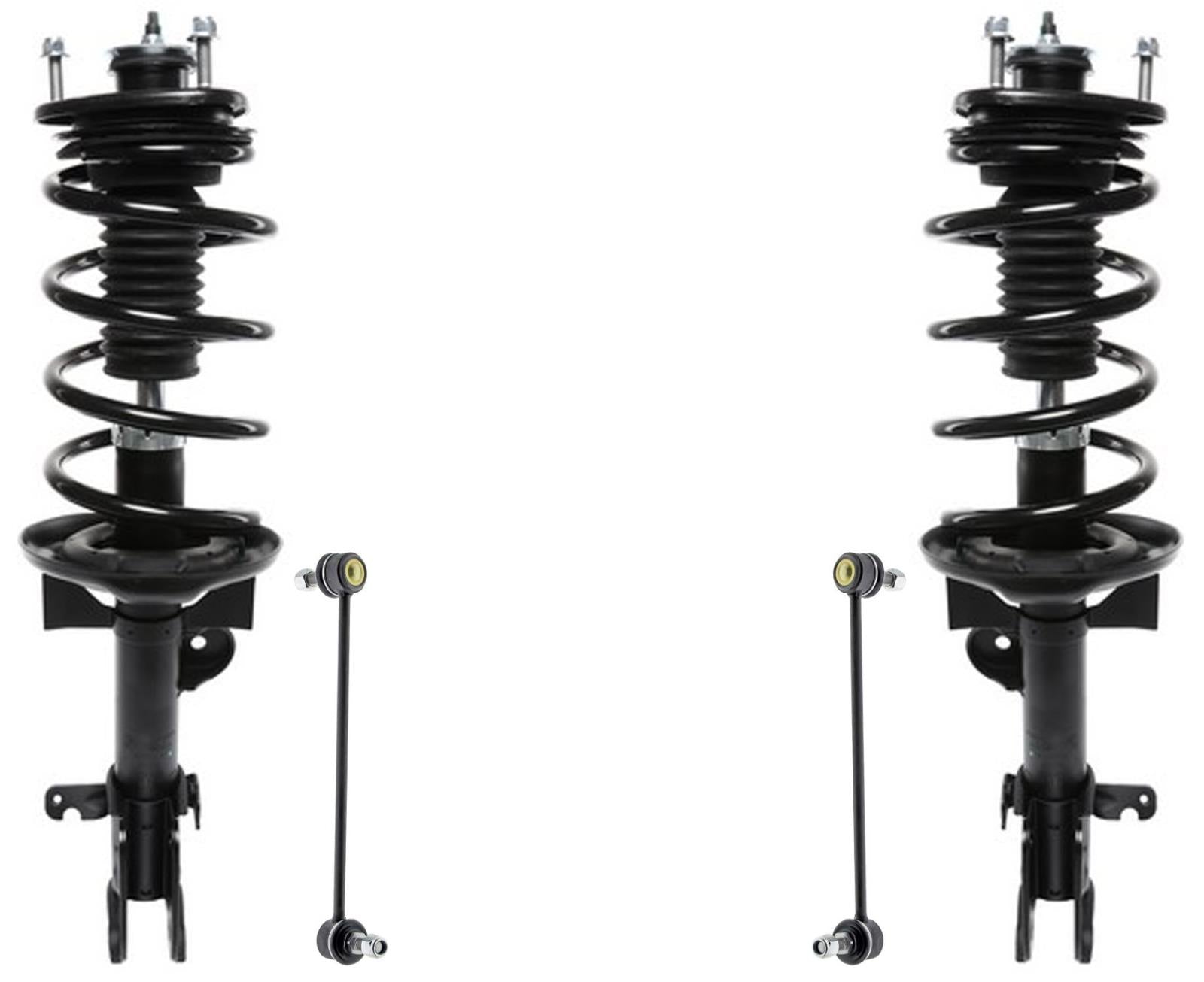 Springlinks Front Complete Struts W Coil Spring & Links For Honda Pilot 2009 2010 ...