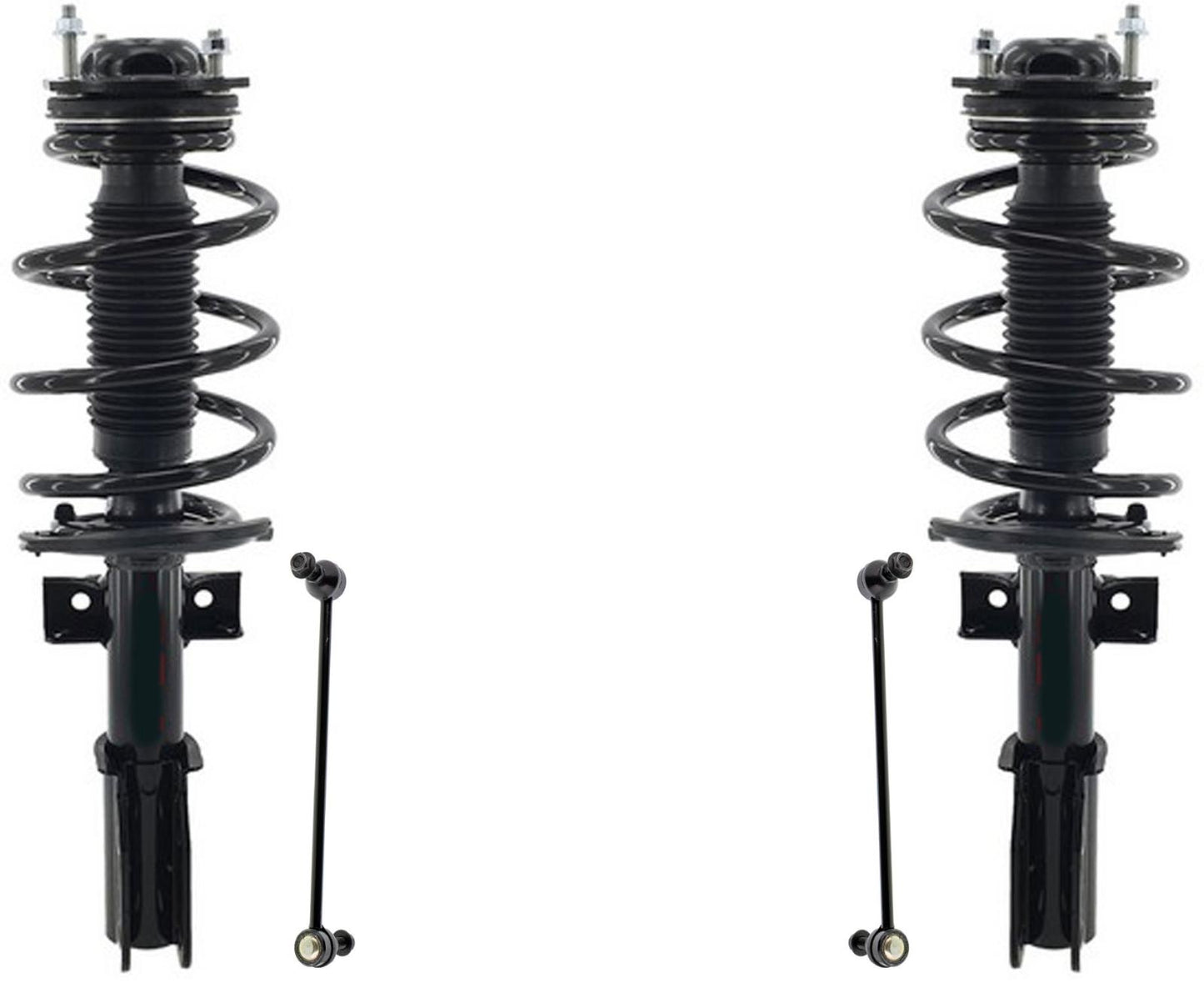 Front Struts W/ Coil Spring & Sway Bar Links For Chevrolet Traverse 2013 2017