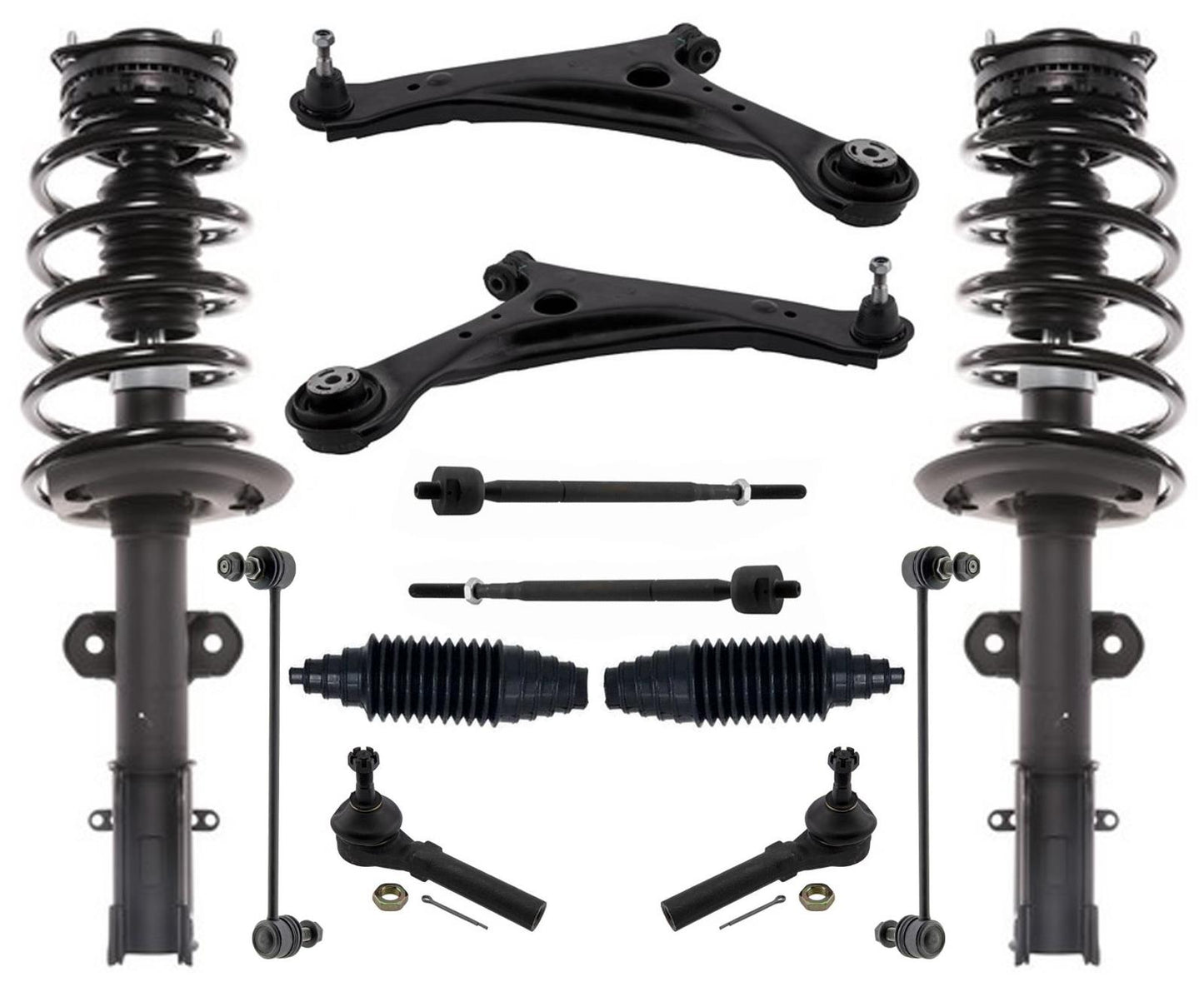 F Coil Spring Struts Control Arms Tie Rods For Chrysler Town & Country 2011-2016