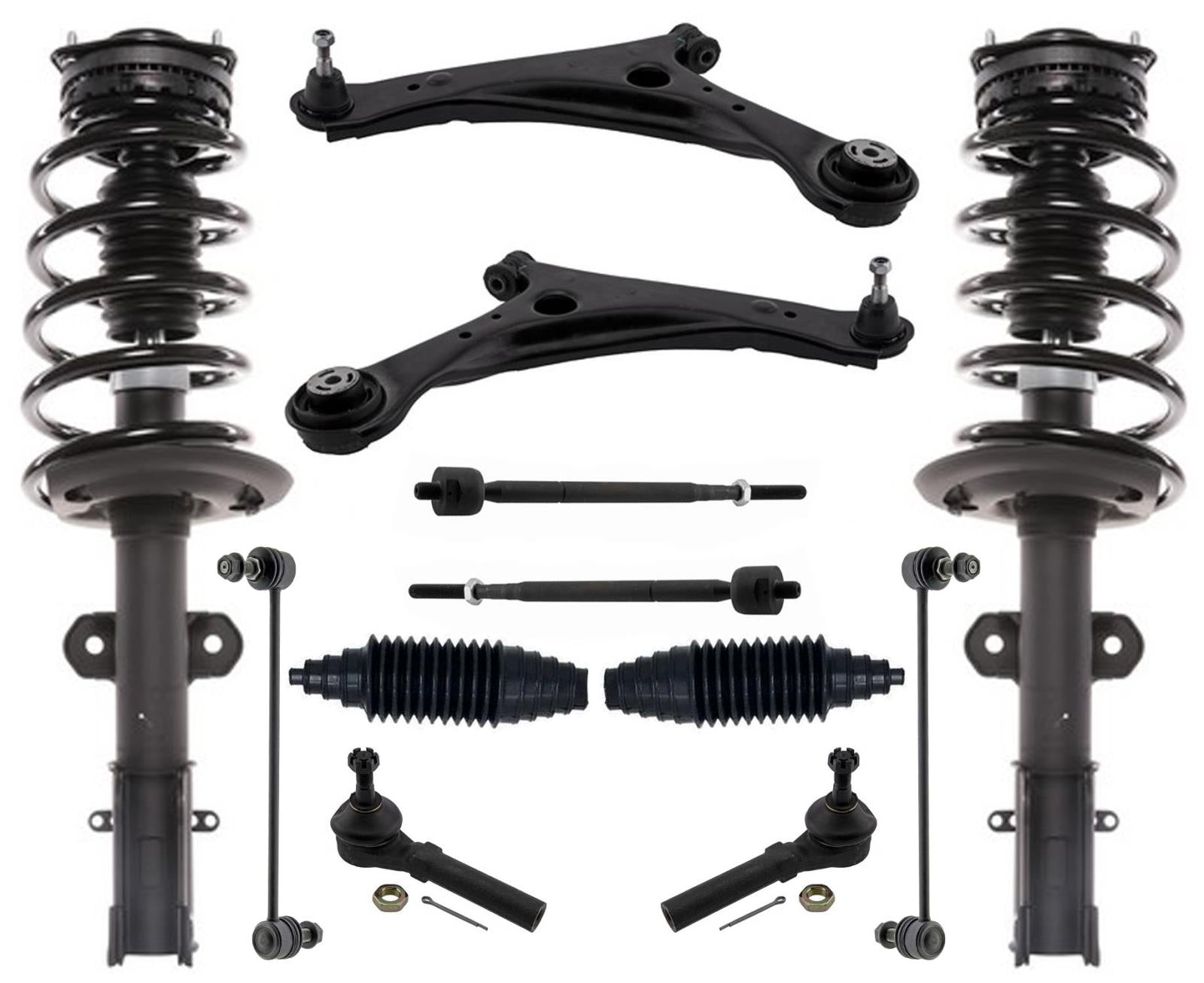 F Coil Spring Struts Control Arms Tie Rods For Dodge Grand Caravan 201 ...
