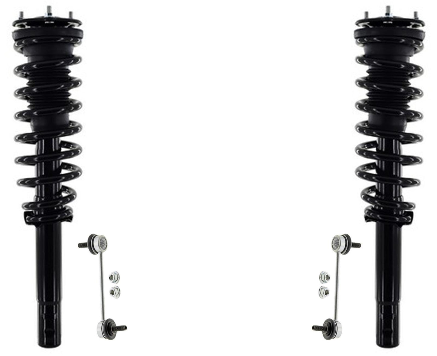 Front Struts W Coil Spring & Sway Bar Links For Ford Fusion 2010 2011 2012 2.5L