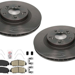 Front Performance Carbon Disc Brake Rotors Pads for Acura CSX 2006-2011