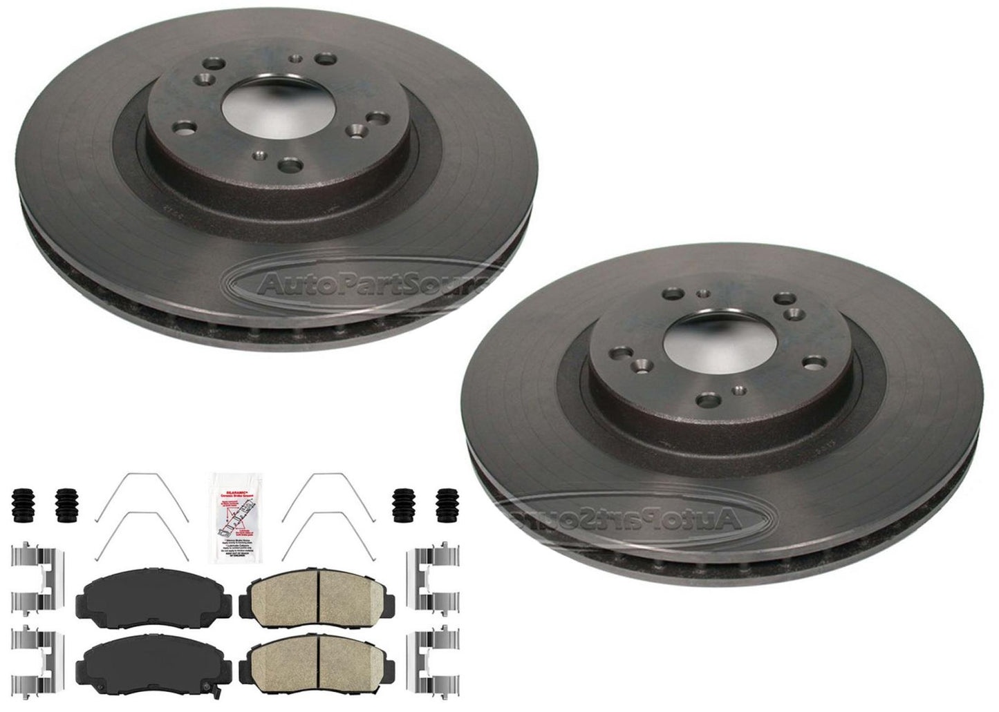 Front Performance Carbon Disc Brake Rotors Pads for Acura CSX 2006-2011