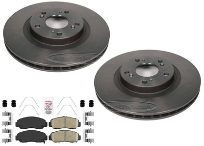 Front Performance Carbon Disc Brake Rotors Pads for Acura CSX 2006-2011