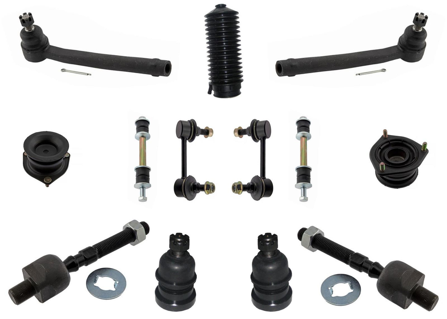 Inner & Outer Tie Rods Sway Bar Links Strut Mounts Ball Joints for 300ZX 85-89