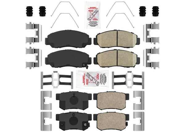 AME Improved Performance Disc Brake Pads Hardware for Acura CSX 2006-2011