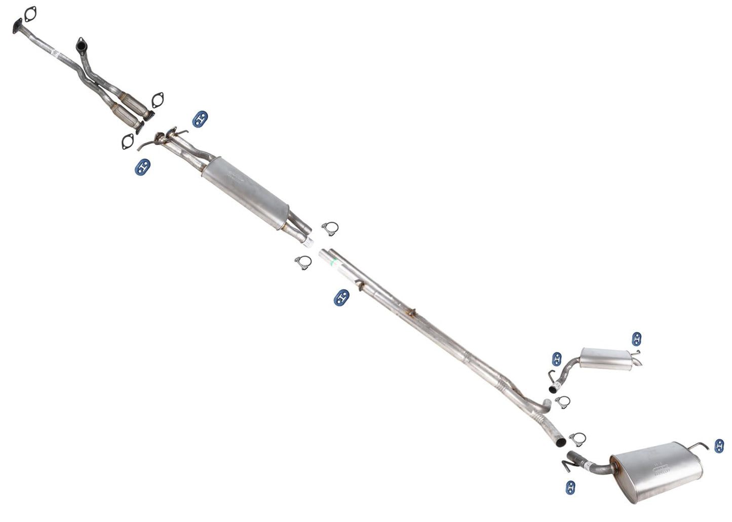 Dual Exhaust System Dual Rear Mufflers For Ford Police Interceptor Utility 13-19