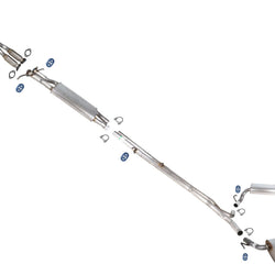 Dual Exhaust System Dual Rear Mufflers For Ford Police Interceptor Utility 13-19