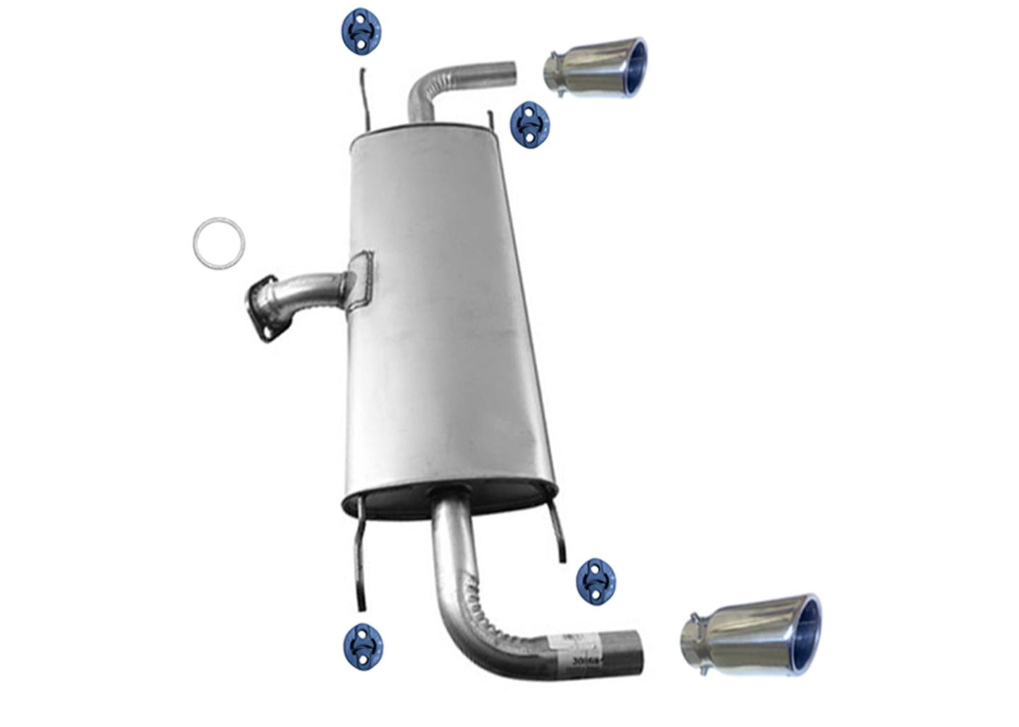 Dual Outler Rear Muffler with Chrome Tips for Mazda CX-5 CX5 2013-2023