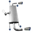 Dual Outler Rear Muffler with Chrome Tips for Mazda CX-5 CX5 2013-2023