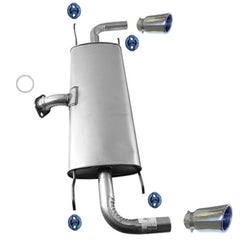 Dual Outler Rear Muffler with Chrome Tips for Mazda CX-5 CX5 2013-2023