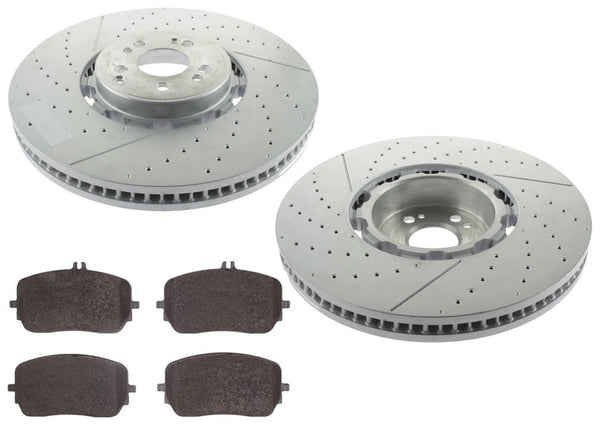 Disc Brake Rotors Brake Pads for Mercedes Benz GLE53 AMG 21-24 Grey Caliper