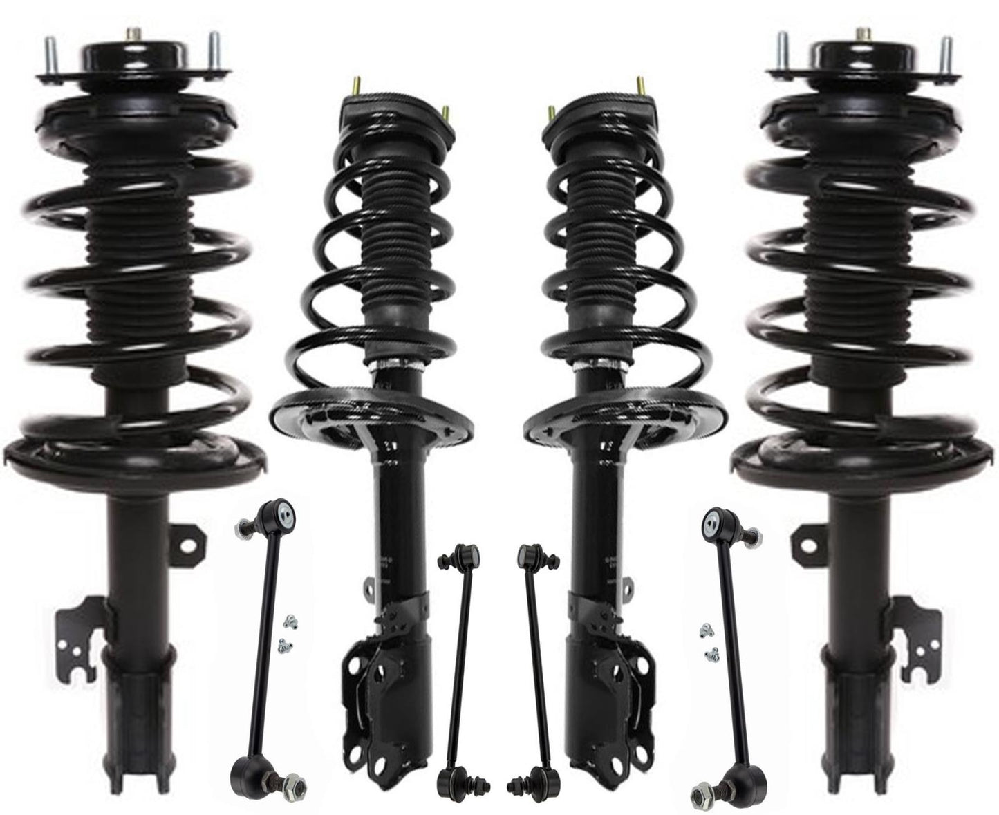 Front & Rear Complete Struts & Links For Toyota Avalon 2008 2009 2010 2011 2012
